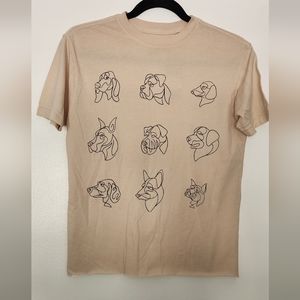 NWT Women's Buckle Dog Print Crop Top Shirt